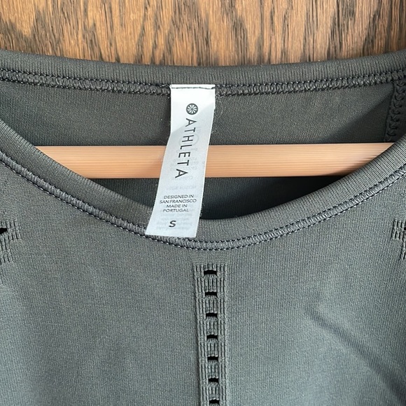 Athleta Army Green Foothill Split Back Tank Top M - Picture 3 of 8